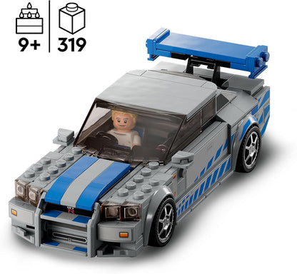 LEGO Speed Champions 2 Fast 2 Furious Nissan Skyline GT-R (R34) Set,