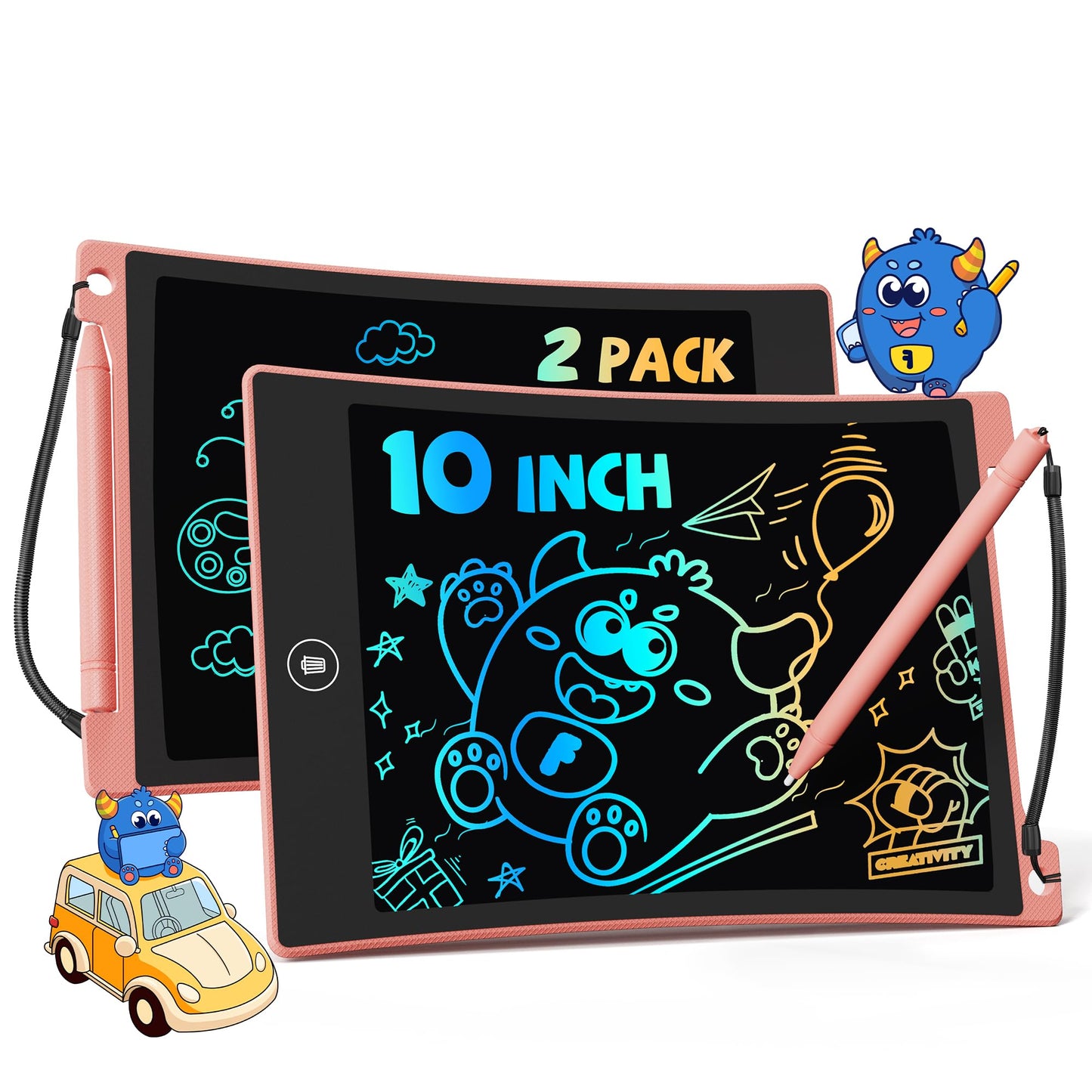 TEKFUN 2 Pack LCD Writing Tablet, Colorful Drawing Tablet for Kids