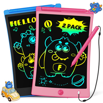 TEKFUN 2 Pack LCD Writing Tablet, Colorful Drawing Tablet for Kids