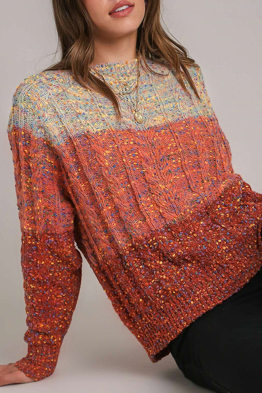 Multicolour Colorful Confetti Wool Ball Knitted Sweater