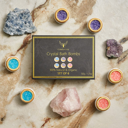 ComfyCozy Crystal Bath Bombs Luxury Gift Set