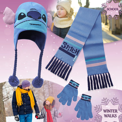 Disney Beanie Hat Scarf and Gloves Set Kids