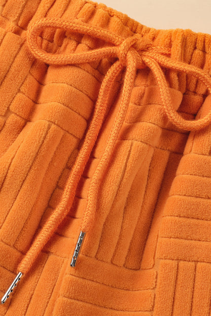 Ensemble débardeur texturé orange et pantalon large