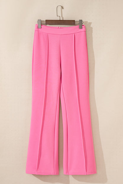 Sachet Pink High Waist Central Seam Flared Pants