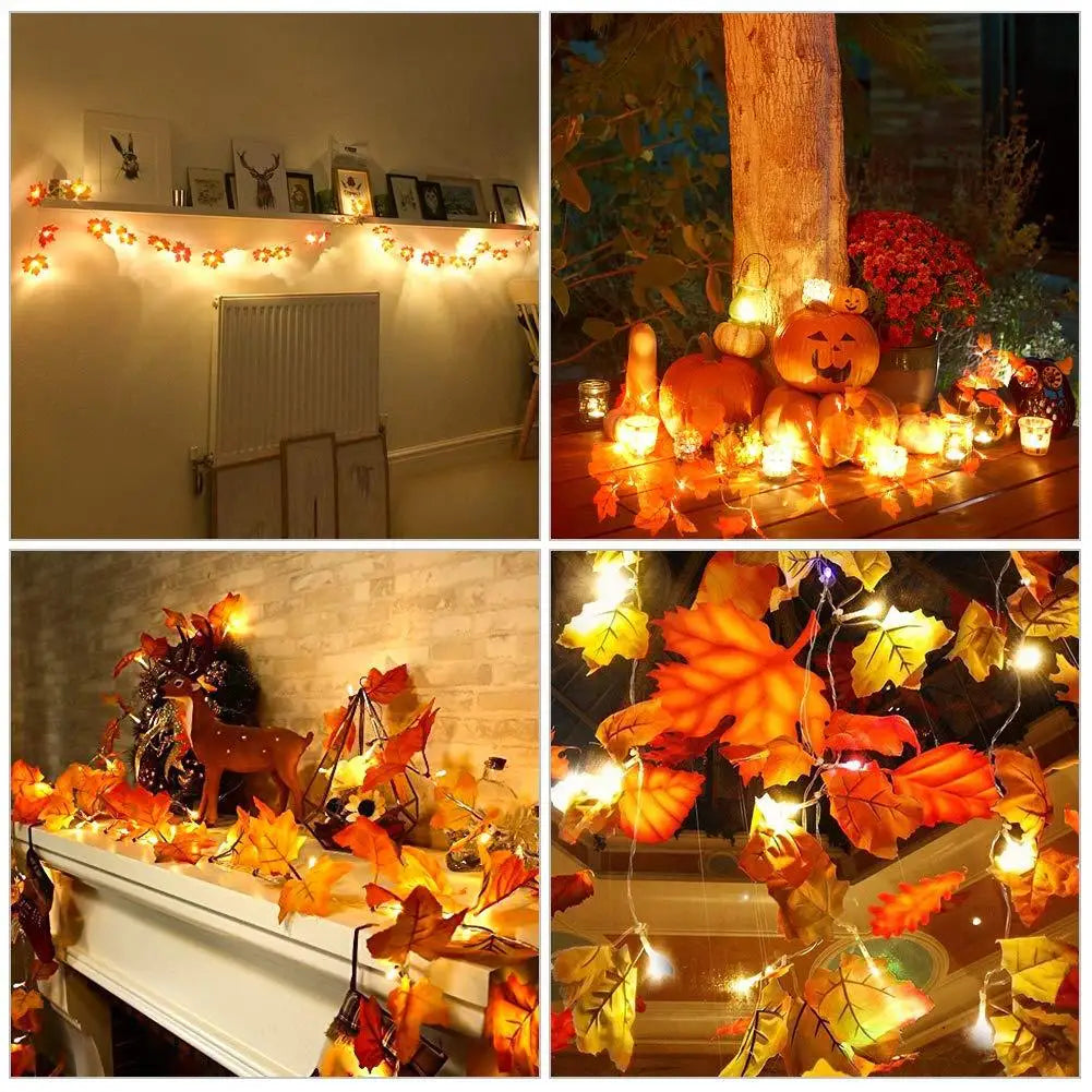 HALLOWEEN Enchanting LED Maple Leaf String Lights!