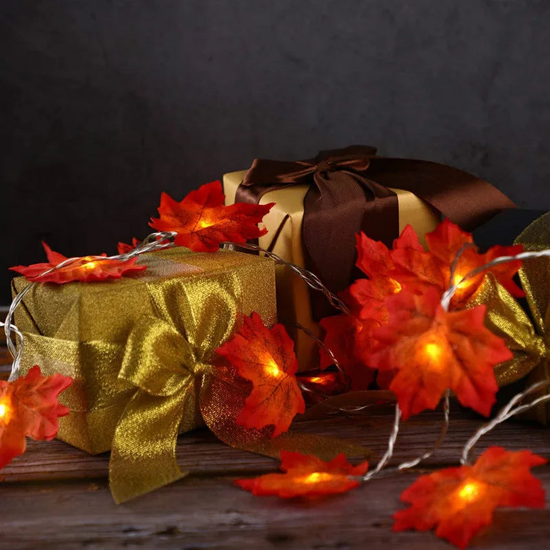 HALLOWEEN Enchanting LED Maple Leaf String Lights!