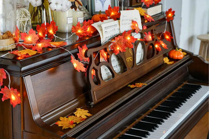 HALLOWEEN Enchanting LED Maple Leaf String Lights!