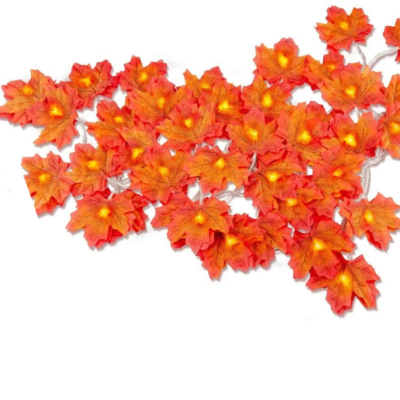 HALLOWEEN Enchanting LED Maple Leaf String Lights!