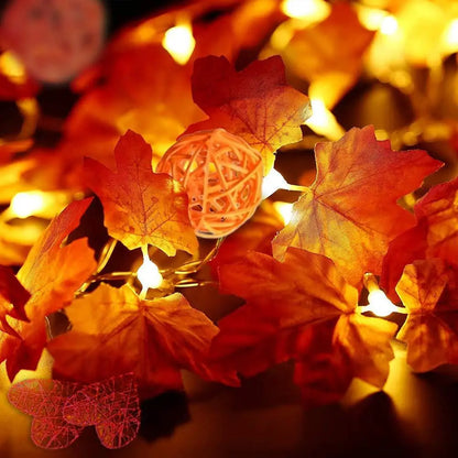 HALLOWEEN Enchanting LED Maple Leaf String Lights!