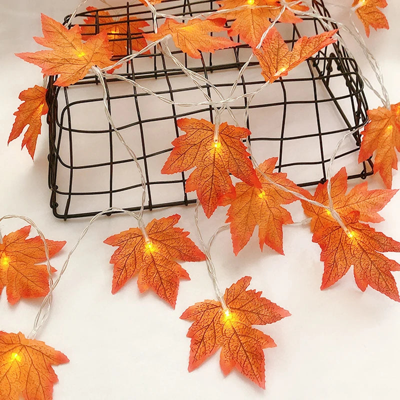 HALLOWEEN Enchanting LED Maple Leaf String Lights!