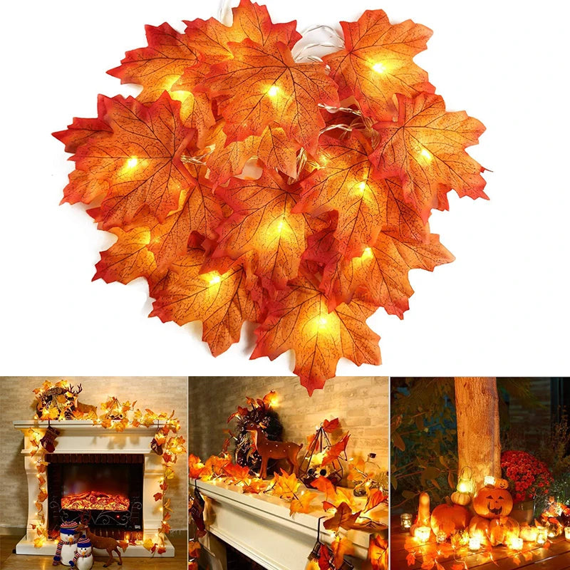 HALLOWEEN Enchanting LED Maple Leaf String Lights!