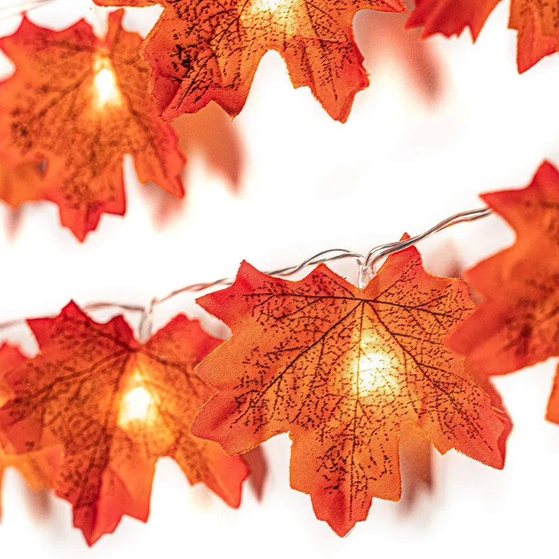 HALLOWEEN Enchanting LED Maple Leaf String Lights!