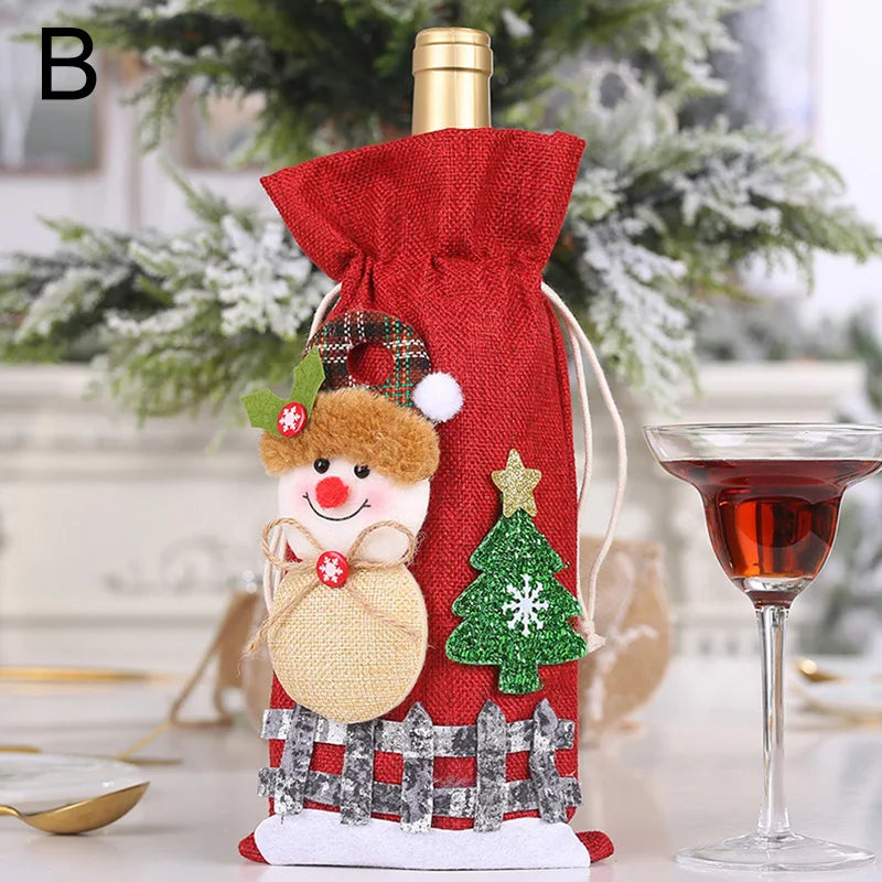 Christmas Wine Bottle Covers Bag