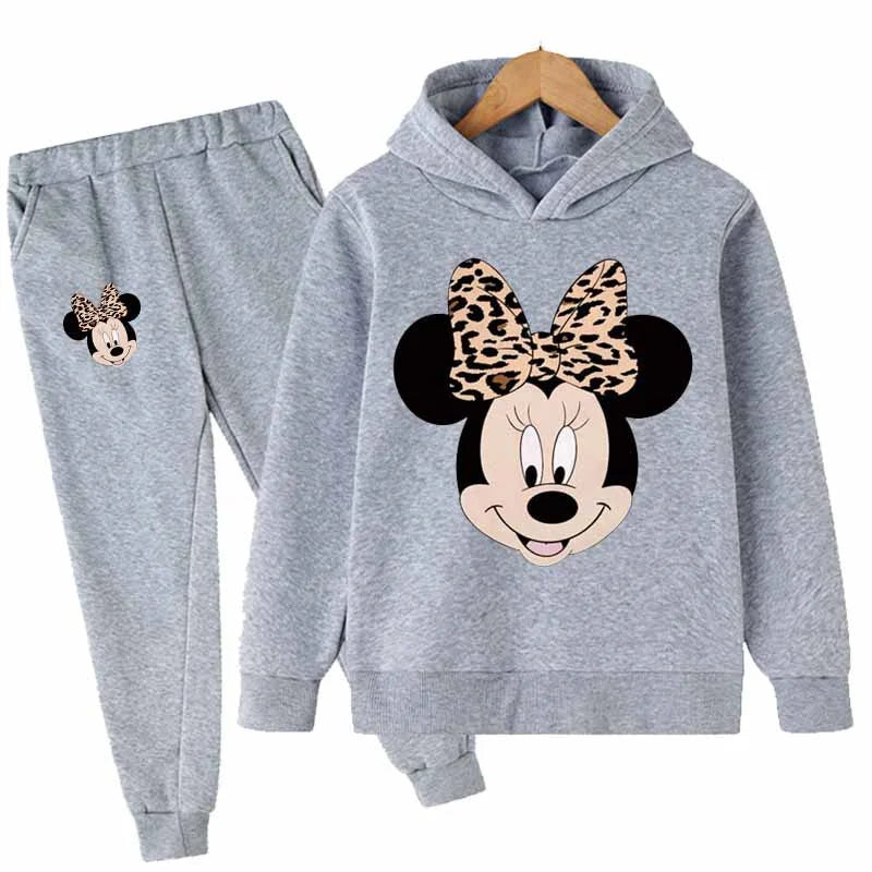 Mickey Crew Long Sleeve Cartoon Hoodies Set