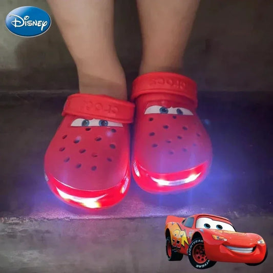 Disney Lightning Mcqueen Pixar flashing light Crocs