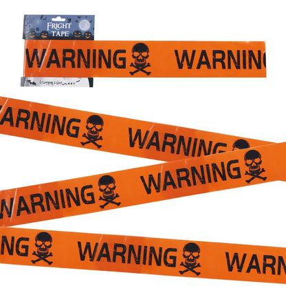 Halloween Props Window Prop Warning line Plastic Skull Head Warning Tape Signs