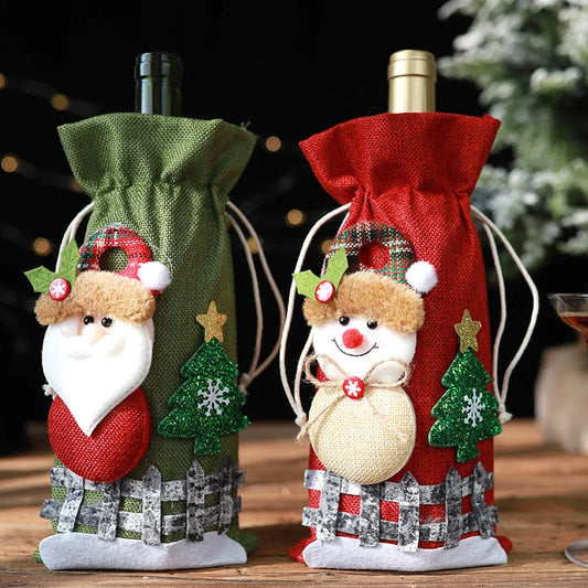 Christmas Wine Bottle Covers Bag