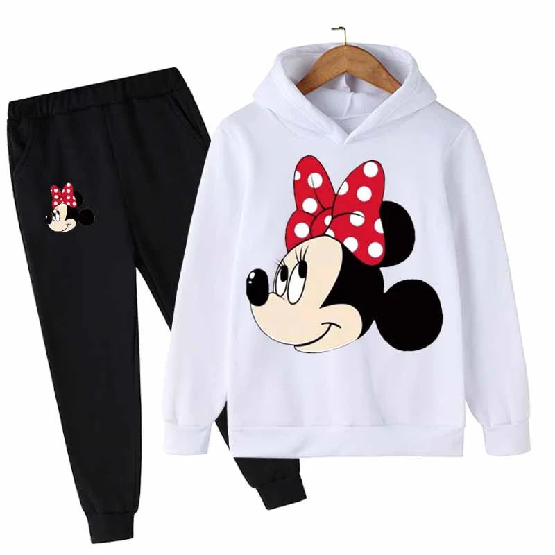 Mickey Crew Long Sleeve Cartoon Hoodies Set