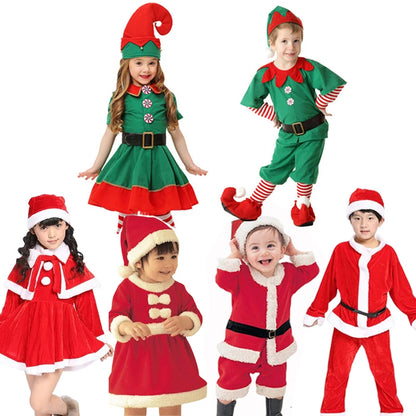 Kids Christmas costume Santa Claus Set