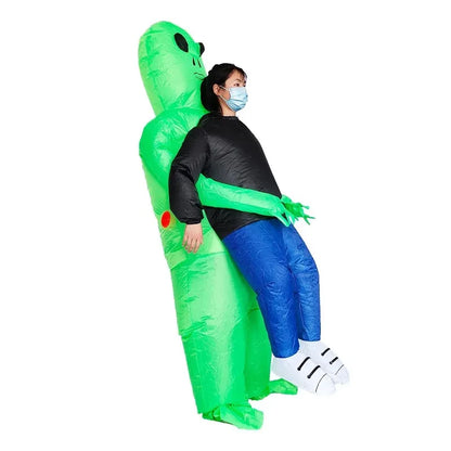 Alien Halloween Inflatable, Alien Kidnapping Inflatable, Funny Halloween Blow up Costumes