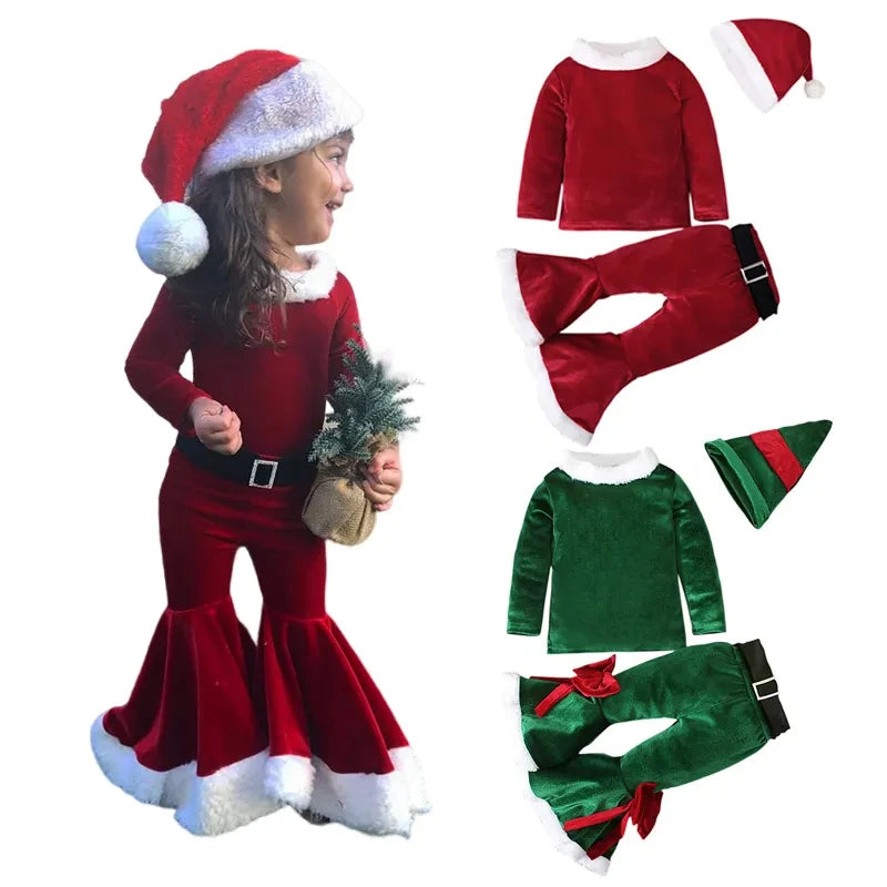 Kids Christmas costume Santa Claus Set