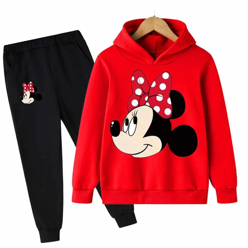 Mickey Crew Long Sleeve Cartoon Hoodies Set