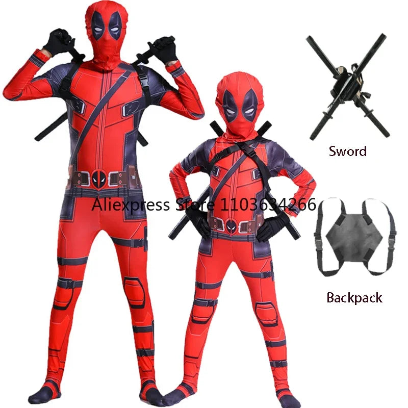 Deadpool Halloween Costume Men Women Kids Cosplay