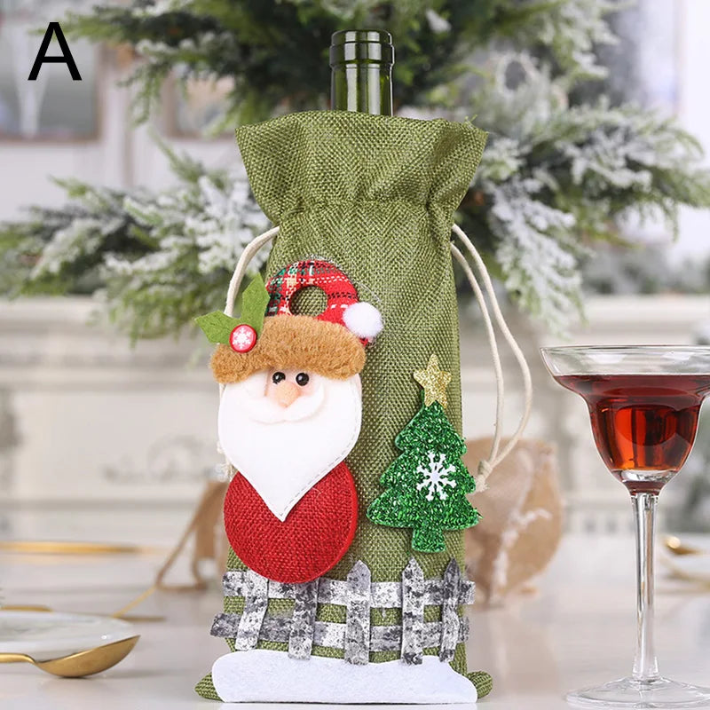 Christmas Wine Bottle Covers Bag