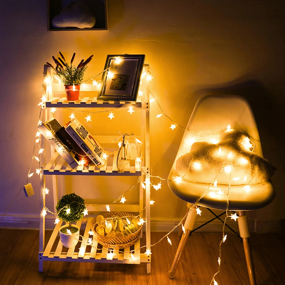 LED String Lights Outdoor Star Chain Lights