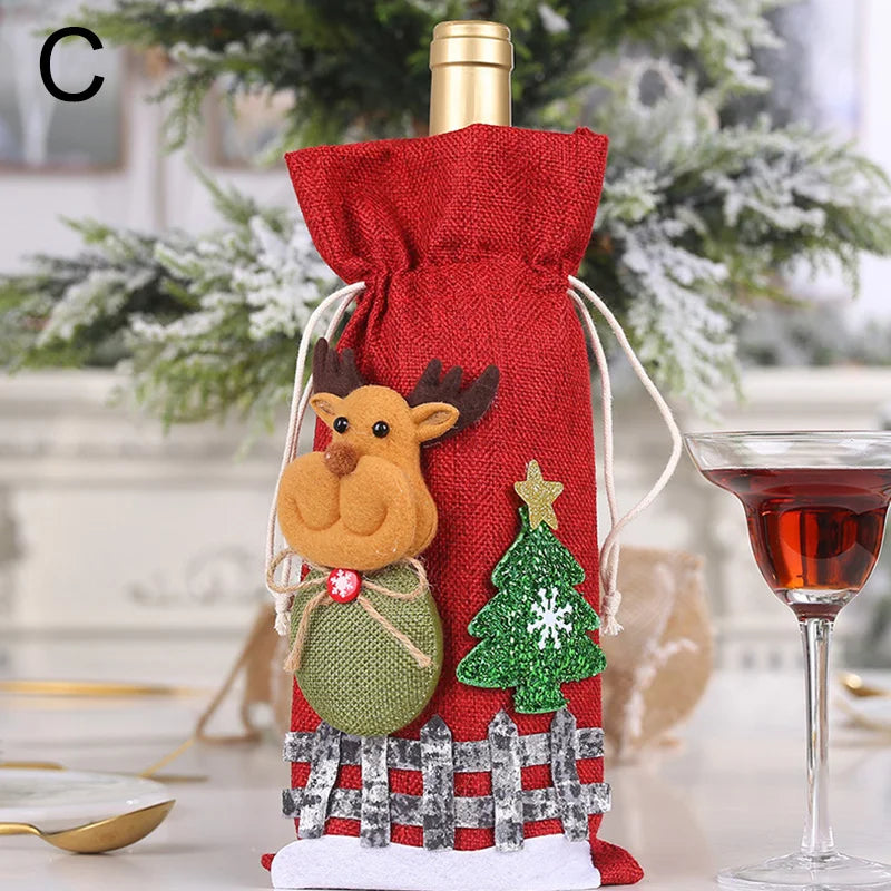 Christmas Wine Bottle Covers Bag