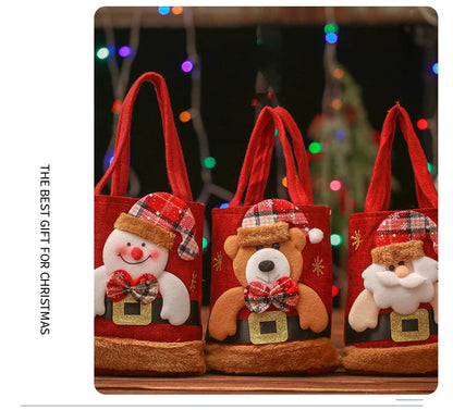 Christmas Gift Bag Linen Cloth