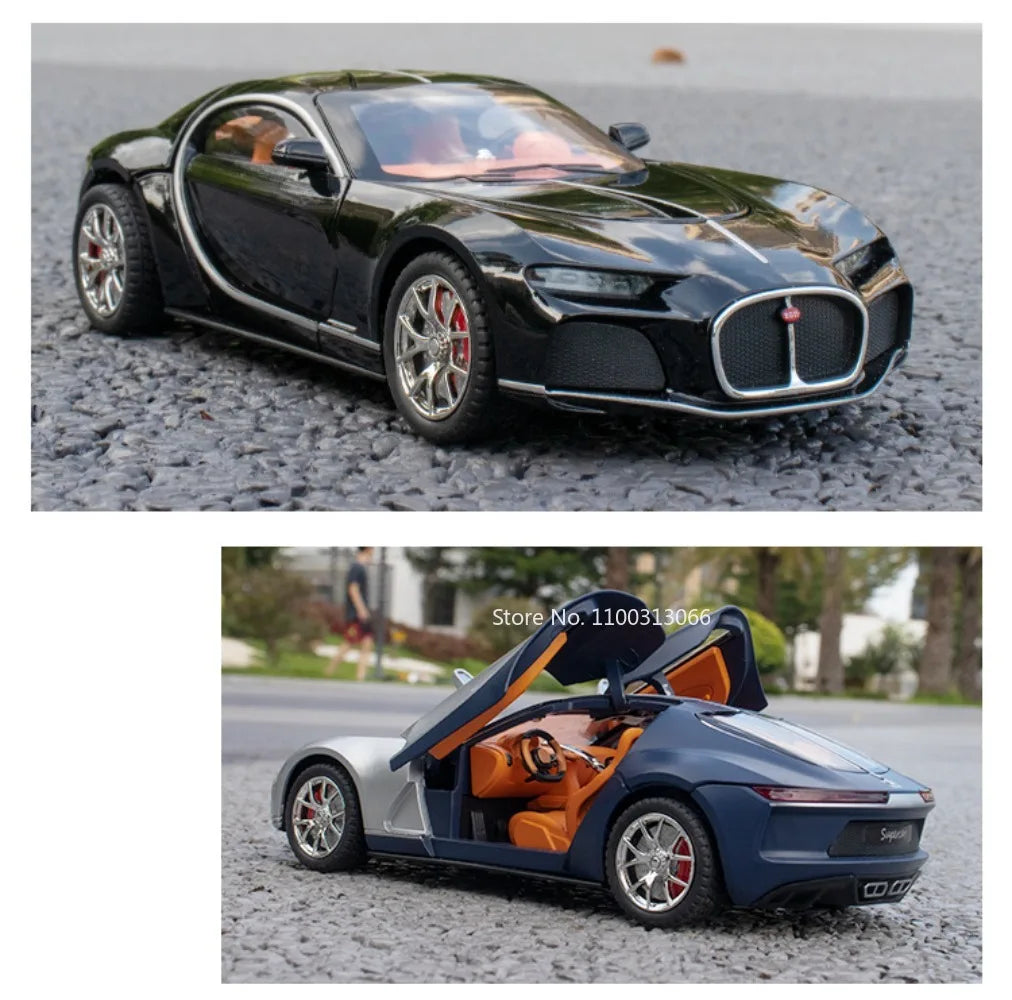 1/24 Scale Bugatti Atlantic Toys Model Car Alloy Diecasts Model Vehicle with Light Sound