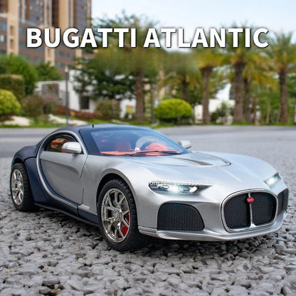 1/24 Scale Bugatti Atlantic Toys Model Car Alloy Diecasts Model Vehicle with Light Sound