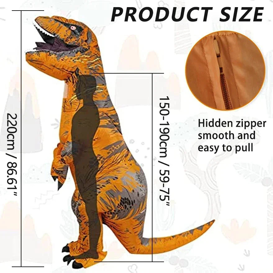 Halloween T-REX Inflatable Suit Adult Fancy Role-playing Tyrannosaurus Costume