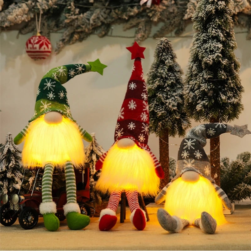 Little Christmas Gnome Faceless Doll Night Light