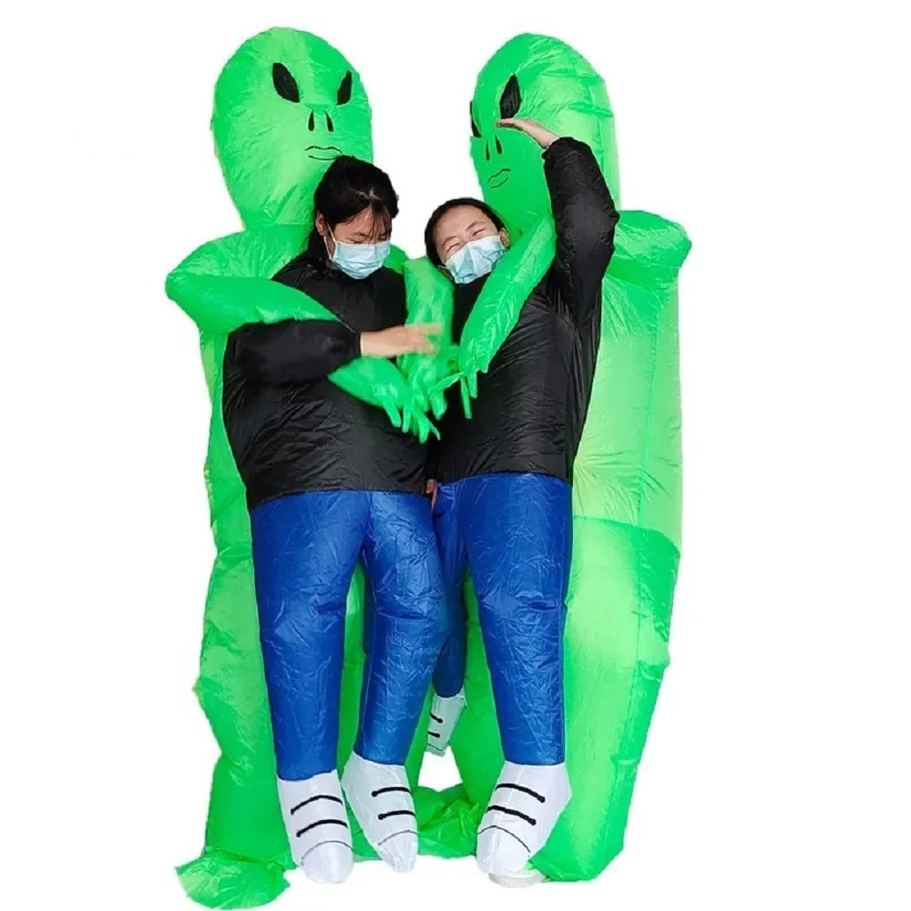 Alien Halloween Inflatable, Alien Kidnapping Inflatable, Funny Halloween Blow up Costumes