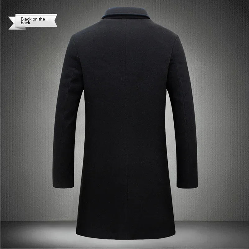 Long Casual Business Fashion Men's Slim Windbreaker Outwear