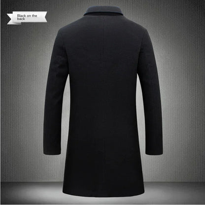 Long Casual Business Fashion Men's Slim Windbreaker Outwear