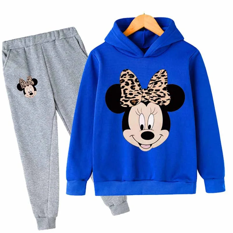 Mickey Crew Long Sleeve Cartoon Hoodies Set