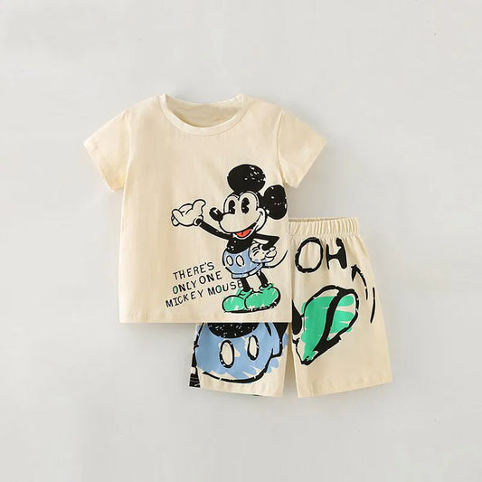 Conjunto de pijamas para meninos do Mickey Mouse 