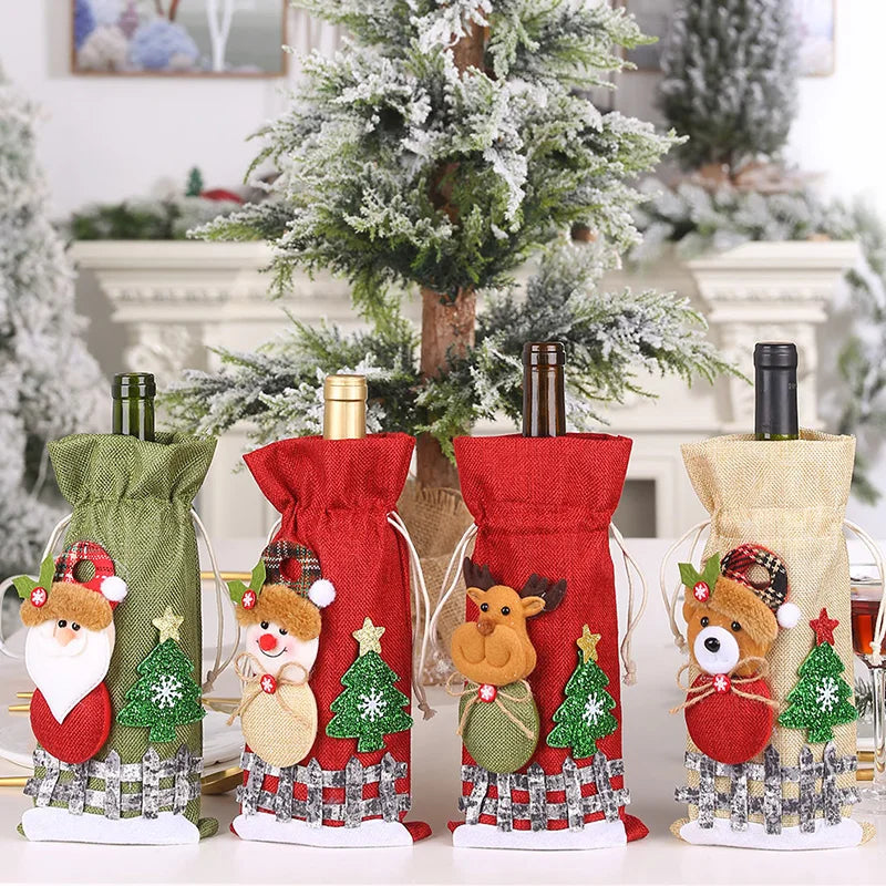 Christmas Wine Bottle Covers Bag