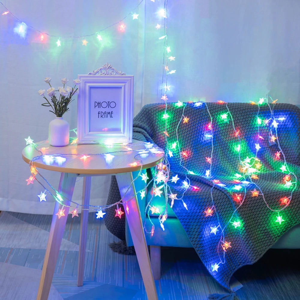 LED String Lights Outdoor Star Chain Lights