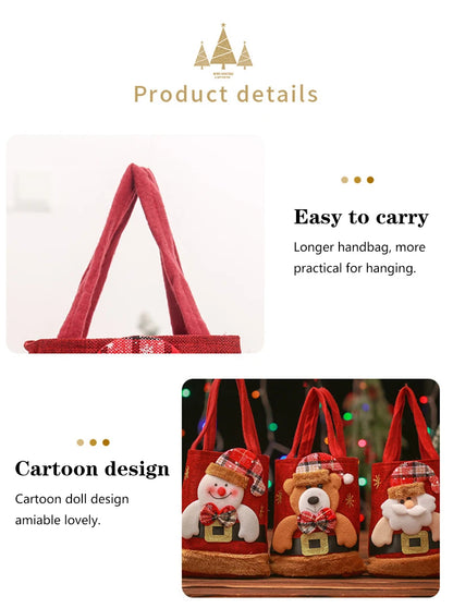 Christmas Gift Bag Linen Cloth