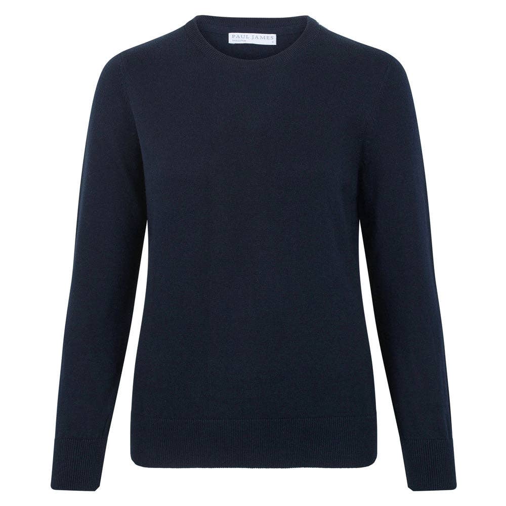 Womens 100% Cotton Crew Neck Jumper