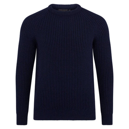 Mens 100% British Wool Heavyweight Ribbed Jumper