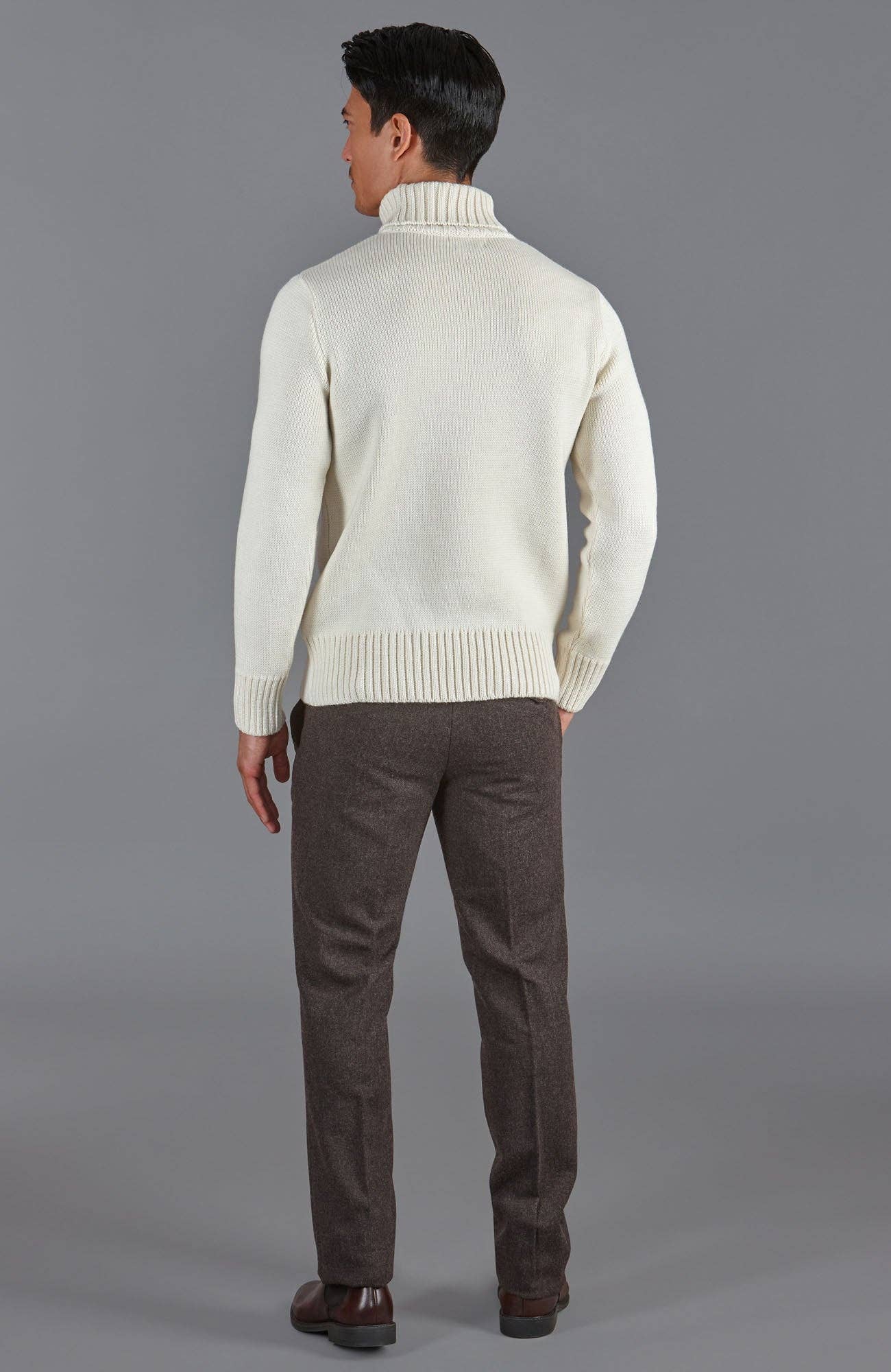 The Fitted Submariner - Roll Neck Merino Wool Jumper