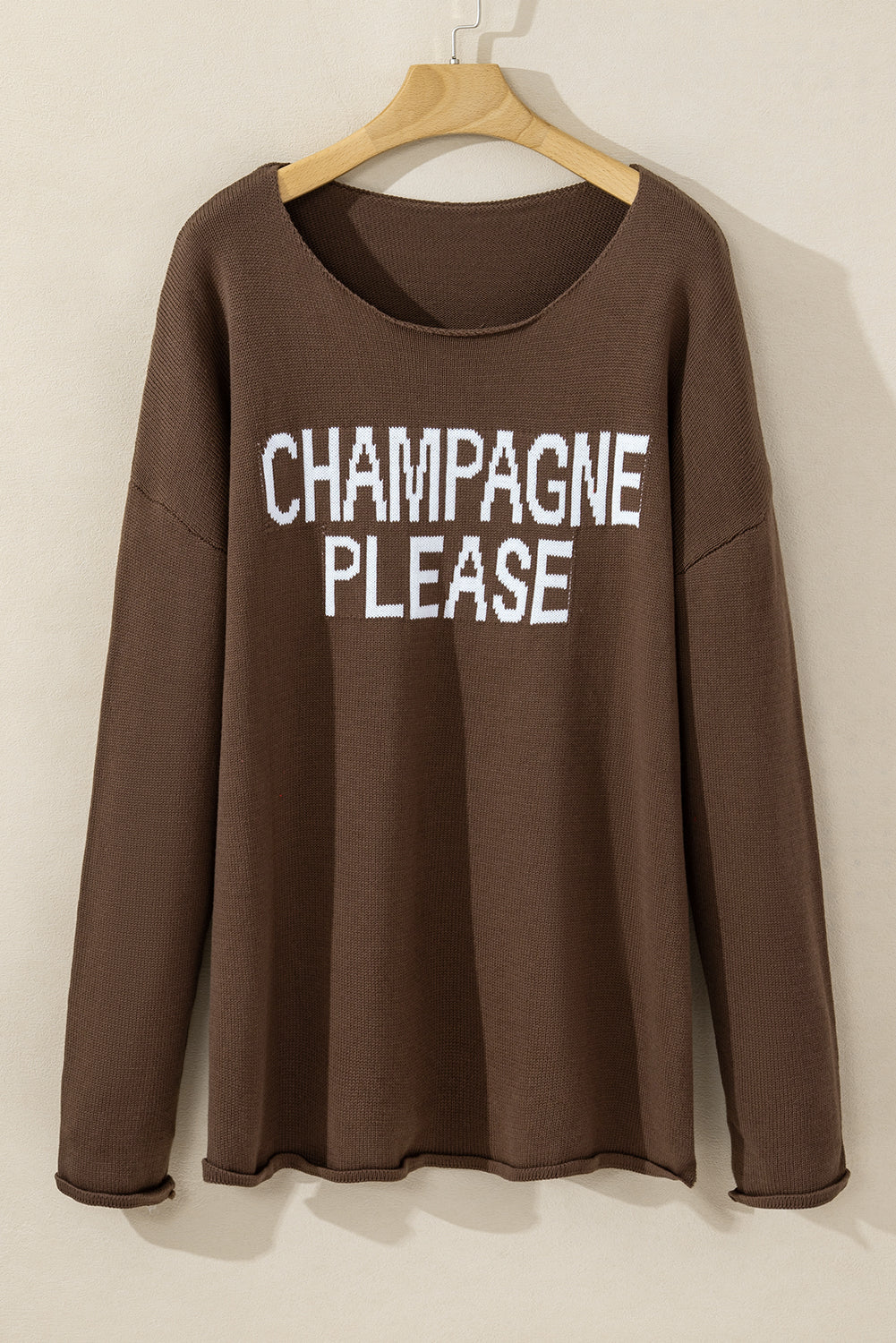 Desert Palm Champagne Please Graphic Sweater