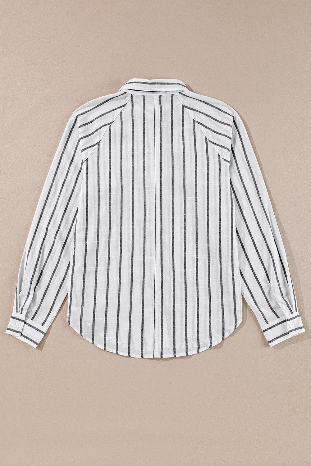 Black Stripe Chest Pocket Buttoned Oversized Shirt