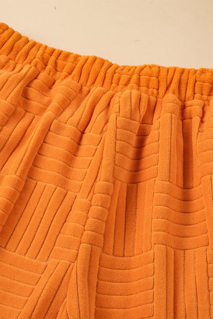 Ensemble débardeur texturé orange et pantalon large