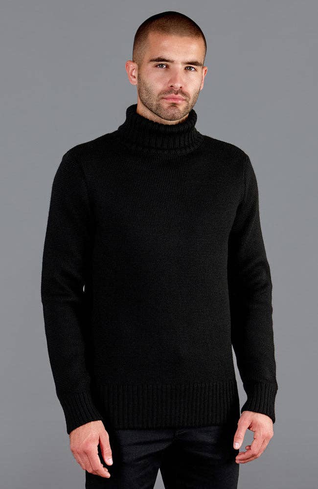 The Fitted Submariner - Roll Neck Merino Wool Jumper